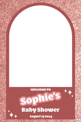 Rose Gold Glitter Effect Selfie Frame Small - 90cm x 60cm